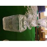 An Edinburgh cut crystal spirit decanter, 11" high.