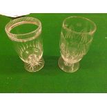 Two 19th century cut glass pedestal celery vases.