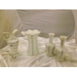 TARA IRISH BONE CHINA INC PAIR OF VASES ,CLARET JUG & ANOTHER VASE EST [£15- £30]