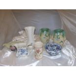 SELECTION OF 7 CHINA ITEMS VASE ,WATER JUG ETC EST [£10- £20]