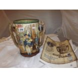 LORD NELSON LOVING CUP CIRCA 1935 LTD EDITION NO 271 OF 600 WITH A CERTIFICATE FROM ROYAL DOULTON