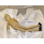 EARLY 20TH CENT BISQUE HEAD & HANDS DOLL FABRIC BODY EST [£15- £25]