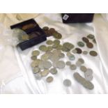 SELECTION OF BRITISH SILVER & COPPER COINS EST [£20- £40]