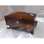 ROSEWOOD SARCOPHAS SHAPED TEA CADDY A/F EST [£25- £50]