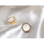 9CT GOLD SIGNET RING & GOLD LADIES AVIA WRIST WATCH 7GRMS