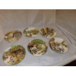 COLLECTION 6 DOULTON COUNTRY CRAFTS, DECORATIVE PLATES ,PLATE STANDS & BOXES EST [£5- £20]