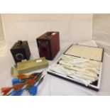 BOXED CAMERA,S CUTLERY ,VINTAGE DARTS EST [£10- £20]