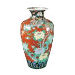 A polychromatic porcelain vase China, antique manufacture h. 70 cm.