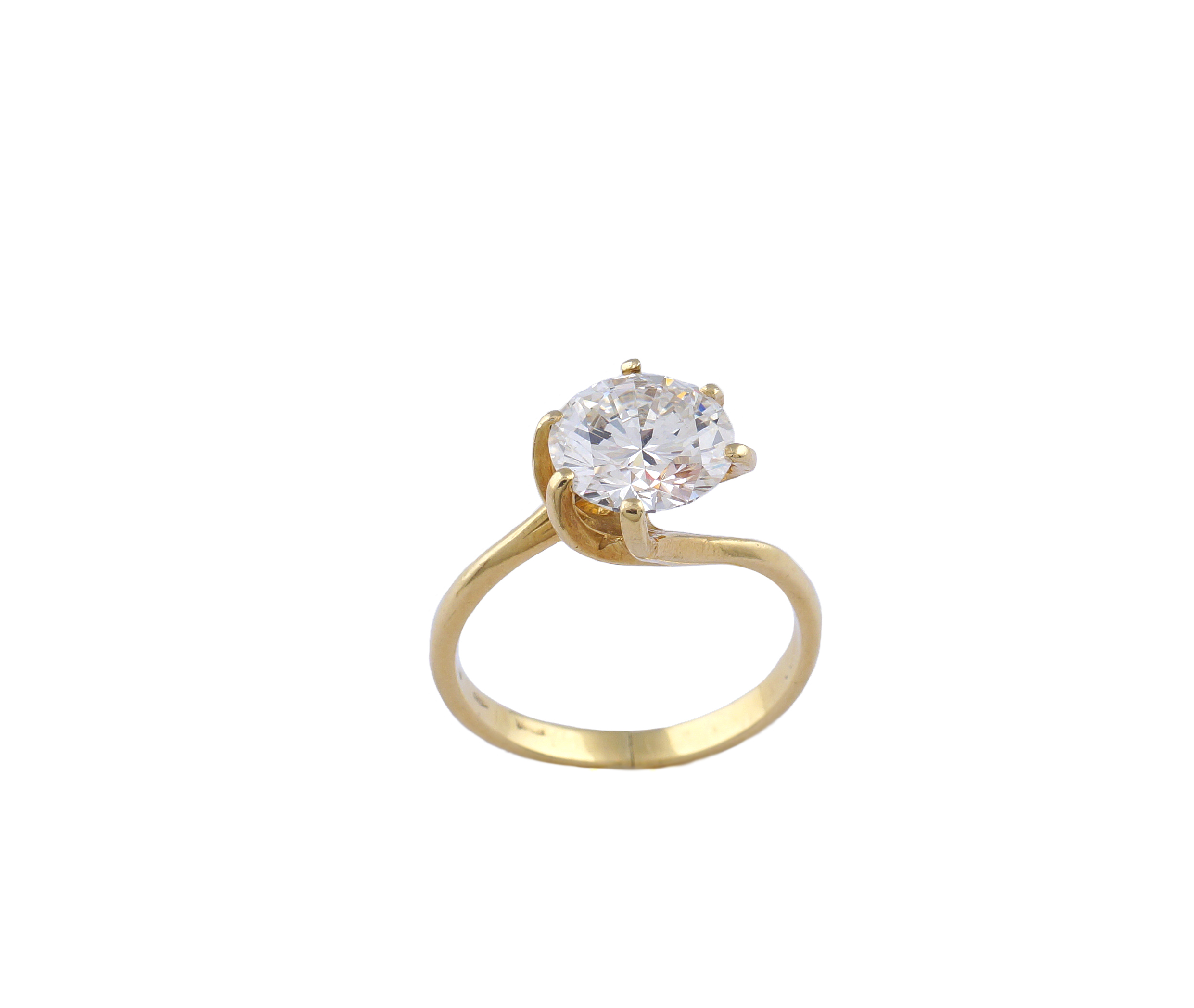 An 18kt gold ring and diamond signed Damiani peso 5,4 gr. - Image 2 of 5