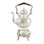 An 800 silver tea kettle Italy, half of 20th century h. 46 cm.