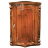 A walnut corner cupboard Italy, 20th century 100x68x43 cm.