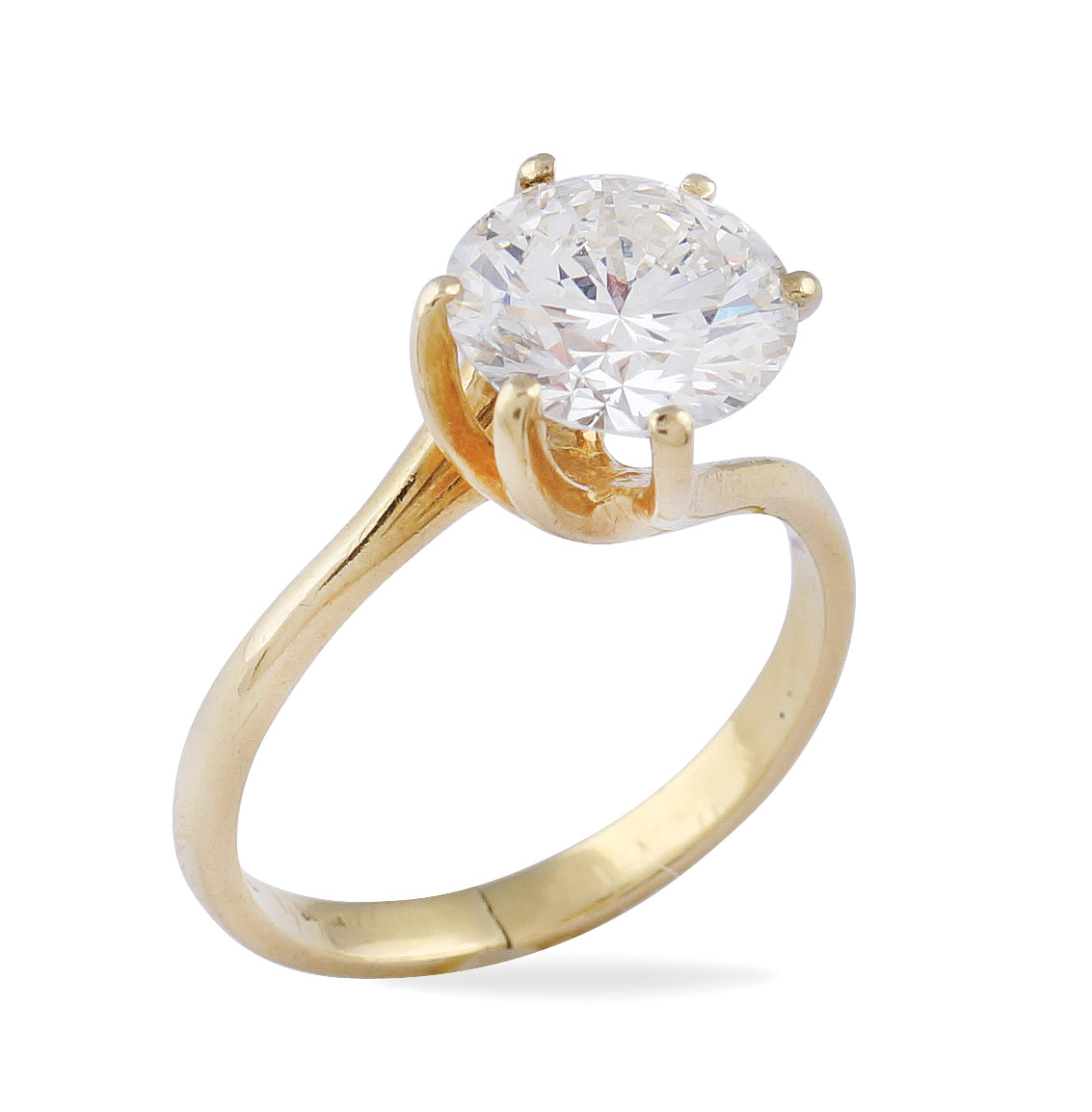 An 18kt gold ring and diamond signed Damiani peso 5,4 gr.