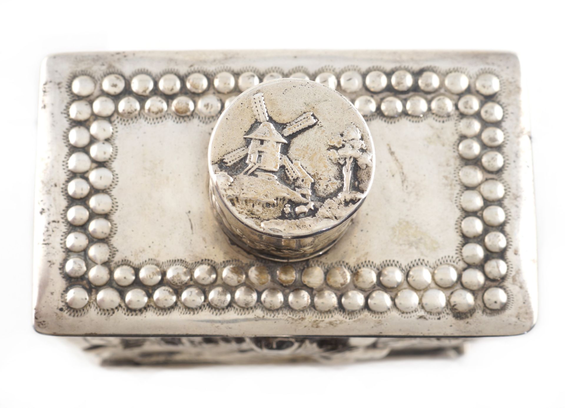 An silver tea box Germany, 19th century peso 230 gr. - Bild 3 aus 4