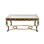 A lacquered and giltwood table France, antique manufacture 50x117x69 cm.