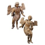 A pair of wood sculptures Central Italy, 18th century h. 110 cm. circa