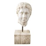 A white marble head Italy, late XVIII century h. 52 cm.