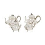 An 800 silver coffee and tea set Italy, 20th century misura massima 19x27 cm.