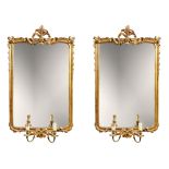 A pair of rectangular mirrors Italy, late 19th century 90x50 cm.