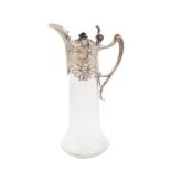 A silverplate and glass Liberty carafe early 20th century h. 33 cm.