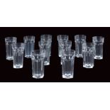 A Baccarat tumblers lot (12) France, 20th century h. 14 cm.
