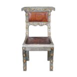 A silver plate chair Turkey, old manufacture 100x59x52 cm.