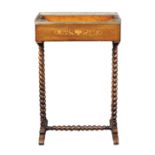 A palissander flower box table France, Charles X 91x56x32 cm.