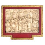 An alabaster rectangular plate Italy, 19th century 21x29,5 cm.