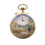 A Reuge musical automaton pocket watch Buttes, 1839 - Sainte-Croix, 1887 d. 56 mm.