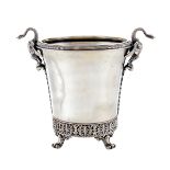 A silver wine bucket Italy, 20th century peso 1500 gr.