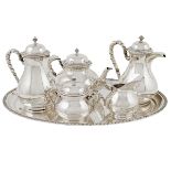 A silver tea and coffee set Italy, half of 20th century peso 3750 gr.