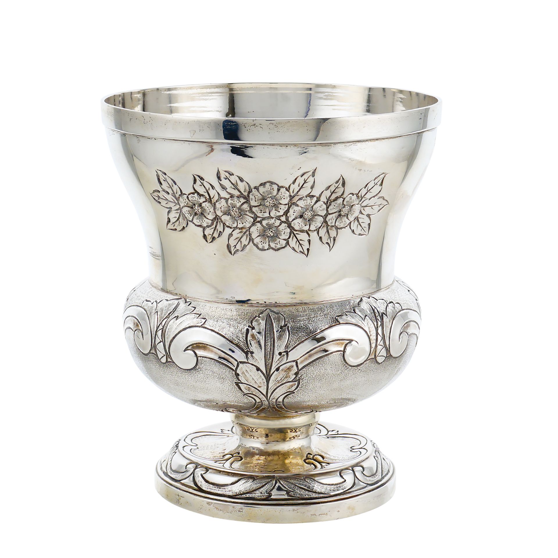 A silver wine bucket Florence, 20th century peso 1070 gr.