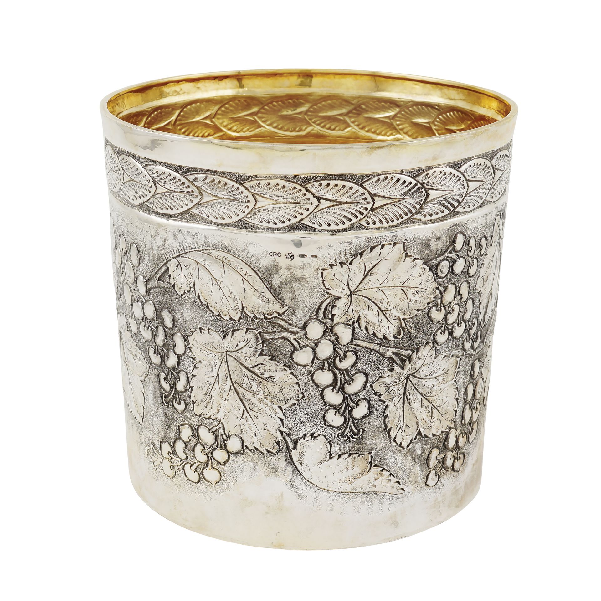 A silver ice bucket Italy, 20th century peso 1265 gr.