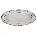 A silver oval tray France, 20th century peso 3600 gr.