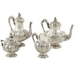 A silver coffee and tea service Italy, 20th century peso 3590 gr.