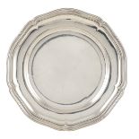 A silver plate Italy, 20th century peso 900 gr.