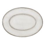 An oval silver tray Italy, 20th century peso 1820 gr.