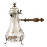 A silver chocolate kettle peso 450 gr.