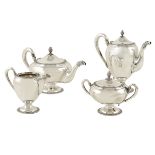 A silver tea and coffee set Italy, 20th century peso 1550 gr.