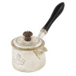 A silver covered brandy saucepan London, George III 1805 peso 293 gr.