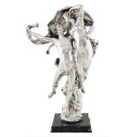 A silver sculpture Italy, half of 20th century peso 20,4 Kg. - h. 72 cm.