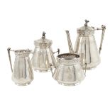 A silver coffee set USA, 1871 peso 2100 gr.