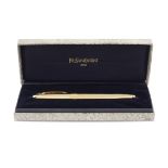 Yves Saint Laurent, a metal fountain pen l. 14 cm.