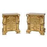 A pair of Empire style night tables 20th century 74x65x42 cm.