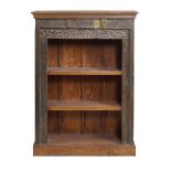 A lacquered wood bookcase Indonesian manufacture, 20th century 135x93x34 cm.