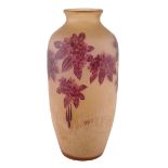 Legras, ruby series vase France, early 20th century h. 41 cm.