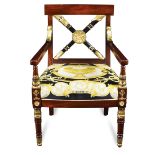 An Empire style armchair 1990s 101x70x67