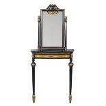 A console with a mirror 20th century 181x79x29 cm.