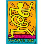 Keith Haring Reading 1958 - New York 1990 100x70 cm.