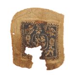 Coptic textile fragment Egypt, early Islamic period 13x11,5 cm.