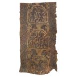 Coptic textile fragment Egypt, early Islamic period 641 A.D - 9th century 33x18,5 cm.